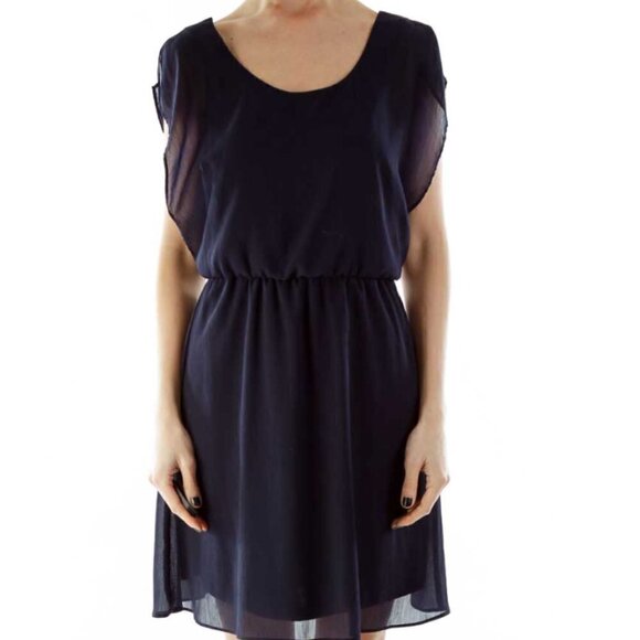 Outback Red Dresses & Skirts - Outback red Navy Textured Day Dress